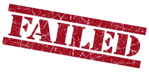 red failed stamp