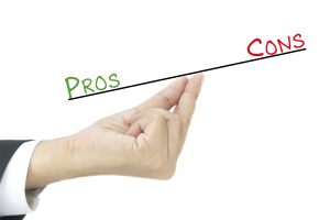 Pros and cons comparison on hand.