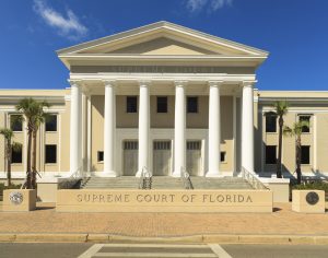 State Supreme Court building in Tallahassee, Florida.